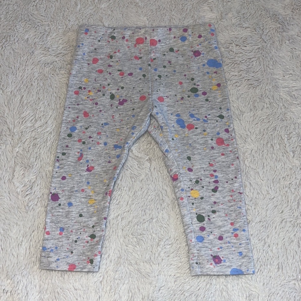 (3 for $10) George paint splatter leggings baby girl clothing